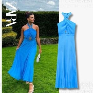 Zara- PLEATED SLIP DRESS